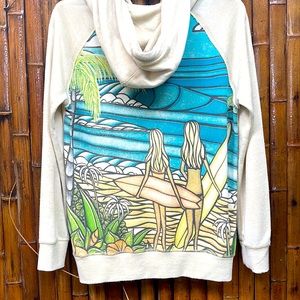 Surf Sisters Seasters Heather Brown Hoodie Sweatshirt